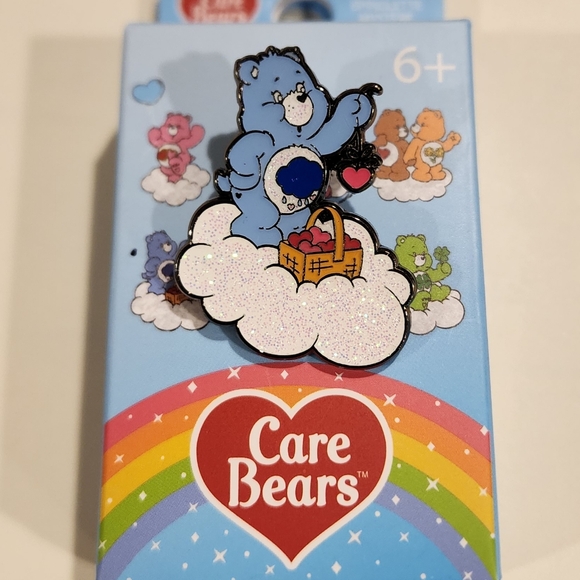 Loungefly Care Bears Glitter Clouds Pin Blind Box Grumpy Bear Basket NEW Opened - Picture 1 of 11